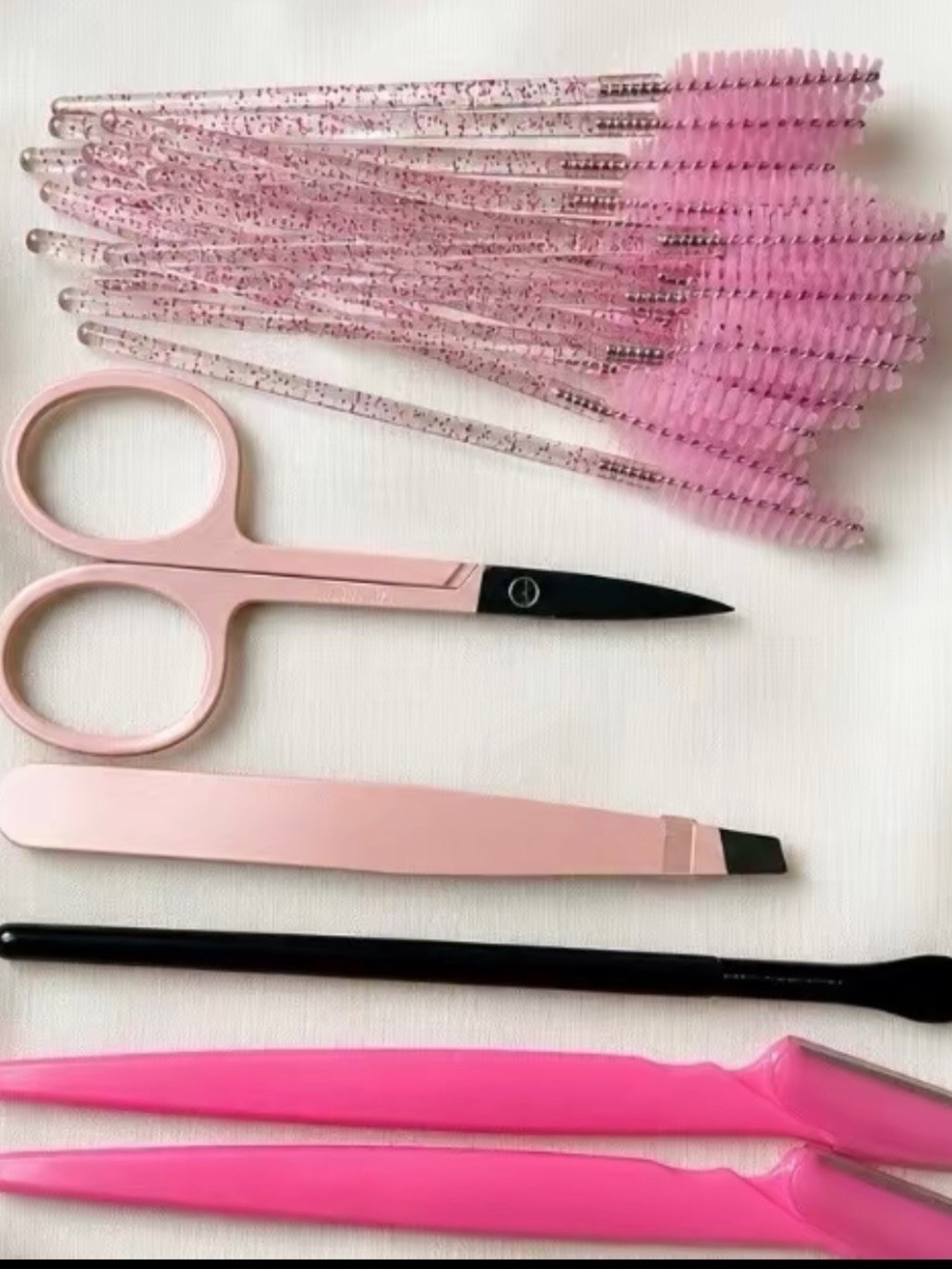 Pink Eyelash & Brow Grooming Kit - Multipurpose Beauty Tools
